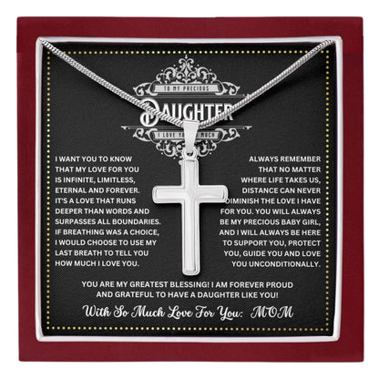 JGF Jewelry Gifts for Family Graduation Gift of Faith Cross Necklace Blessings for Daughter's Future