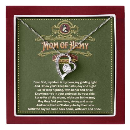 JGF Jewelry Gifts For Family Army Gifts For Mom Women Jewelry Heart Stainless Steel Necklace From Military Daughter and Son