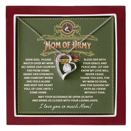 JGF Jewelry Gifts for Family Prayer for Mom of Army Necklace Pendant Jewelry For Women From Daughter and Son