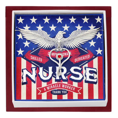 3 JGF Jewelry Gifts For Family USA Flag To My Amazing Nurse Gifts