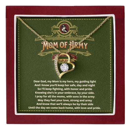 JGF Jewelry Gifts For Family Army Gifts For Mom Women Jewelry Heart Stainless Steel Necklace From Military Daughter and Son