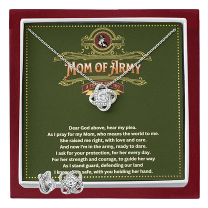 JGF Jewelry Gifts for Family Army National Guard Necklace For Women Cubic Zirconia Jewelry Set