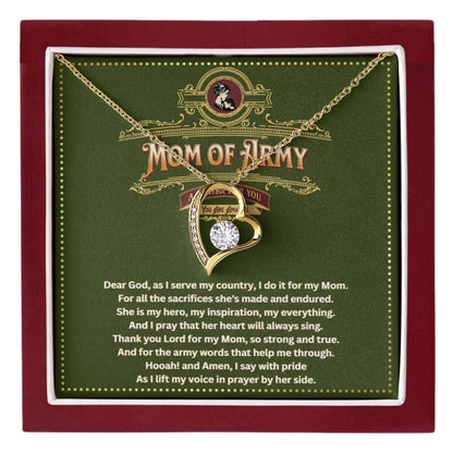 JGF Jewelry Gifts for Family Army Mom Necklace Pendant For Women Heart Pendant Jewelry Gifts Ideas For Her