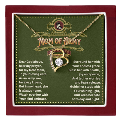 JGF Jewelry Gifts for Family Prayer for Army National Guard Mom Necklace Pendant Jewelry Gifts For Women From Daughter and Son