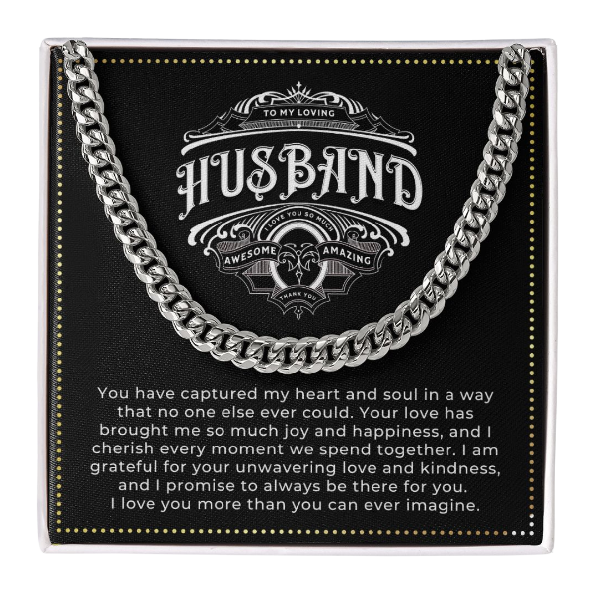 JGF Jewelry Gifts for Family | Stainless Steel Necklace For Men Cuban Link Chain