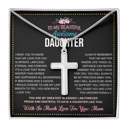 JGF Jewelry Gifts for Family Modern Inspiration Dainty Silver Cross Necklace for Teen Girls Daughter