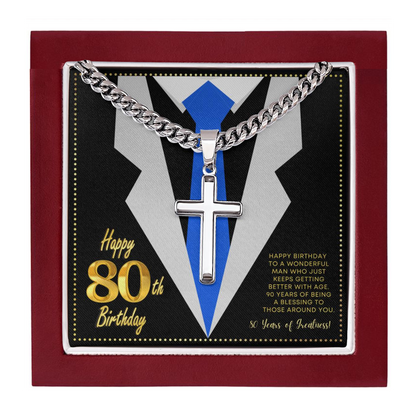 JGF Jewelry Gifts for Family Happy 80th Birthday Gifts Ideas For Men Turning 80