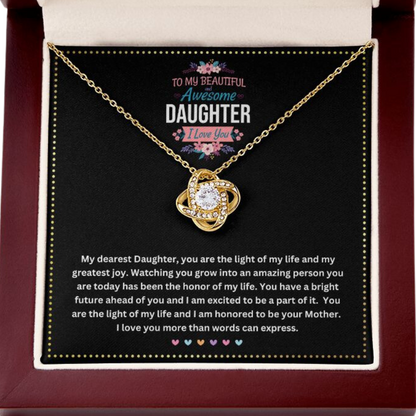 JGF Jewelry Gifts for Family |To My Lovely Daughter Necklace from Mom | Awesome Gift Basket Filler Alternative Ideas