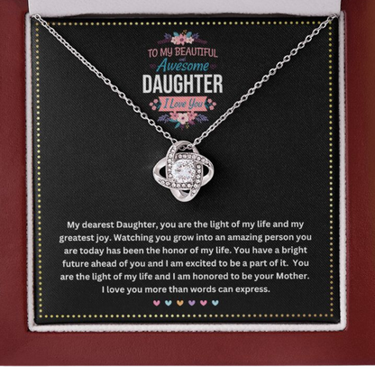 JGF Jewelry Gifts for Family |To My Lovely Daughter Necklace from Mom | Awesome Gift Basket Filler Alternative Ideas
