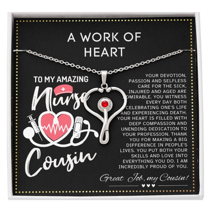 JGF Jewelry Gifts for Family My Favorite Nurse Calls Me Cousin She Is A Practitioner Nurse