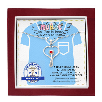 JGF Jewelry Gifts For Family Stethoscope Charm Thank You Gift for School Nurse For Women