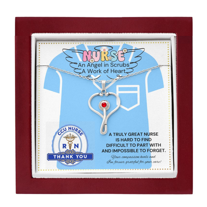 JGF Jewelry Gifts For Family Stethoscope Charm Thank You Gift for CCU Nurse For Women