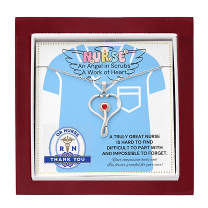 JGF Jewelry Gifts For Family Stethoscope Charm Thank You Gift for OR Operating Room Nurse