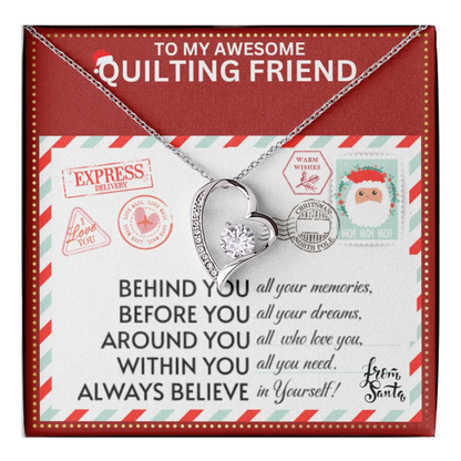 JGF Jewelry Gifts for Family Christmas Stocking Stuffer Quilting BFF Best Friend Bestie Gifts