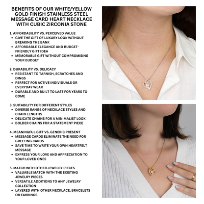 JGF Jewelry Gifts for Family - I Love You Mom Necklace from Daughter on Mother's Day