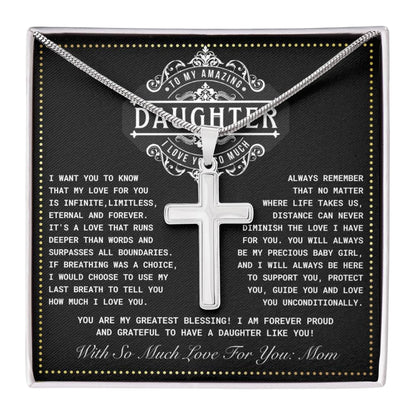 JGF Jewelry Gifts for Family Delicate and Meaningful Cross Necklace for Daughter