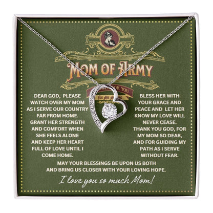 JGF Jewelry Gifts for Family Prayer for Mom of Army Necklace Pendant Jewelry For Women From Daughter and Son