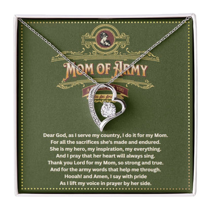 JGF Jewelry Gifts for Family Army Mom Necklace Pendant For Women Heart Pendant Jewelry Gifts Ideas For Her