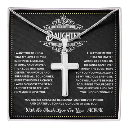 JGF Jewelry Gifts for Family Graduation Gift of Faith Cross Necklace Blessings for Daughter's Future