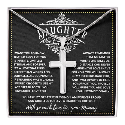 JGF Jewelry Gifts for Family Faith and Love Combined Cross Necklace for Daughter Celebrate Faith