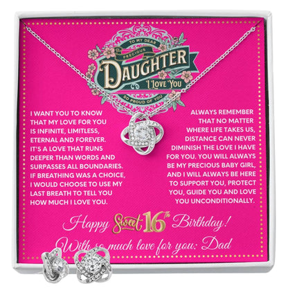 JGF Jewelry Gifts for Family To My Daughter Necklace From Dad 16 Year Old Gifts For Teen Girls