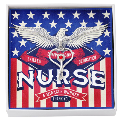 3 JGF Jewelry Gifts For Family USA Flag To My Amazing Nurse Gifts