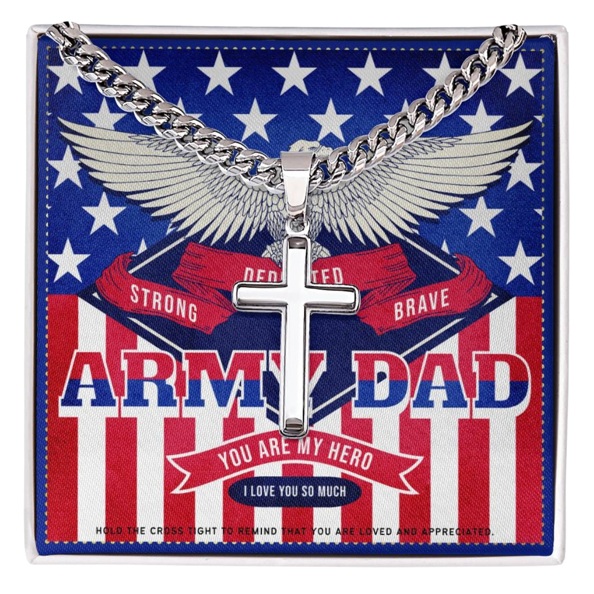 3 JGF Jewelry Gifts for Family US Army Veteran Dad Gifts For Men