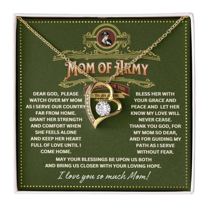 JGF Jewelry Gifts for Family Prayer for Mom of Army Necklace Pendant Jewelry For Women From Daughter and Son