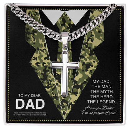 JGF Jewelry Gifts for Family Stainless Steel Mariner Link Chain Necklace Roman Catholic Crucifix Necklace For Men