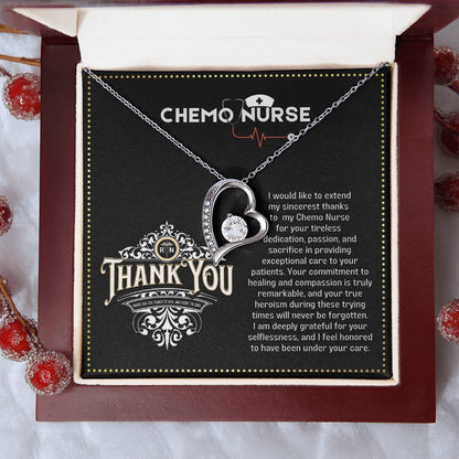 JGF Jewelry Gifts for Family Chemo Nurse RN Thank You Gifts for Women Heart Necklace
