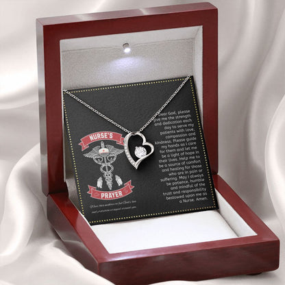 JGF Jewelry Gifts for Family | Nurses Prayer Necklace Sterling Silver | Nurse Practitioner Graduation Gifts For Women