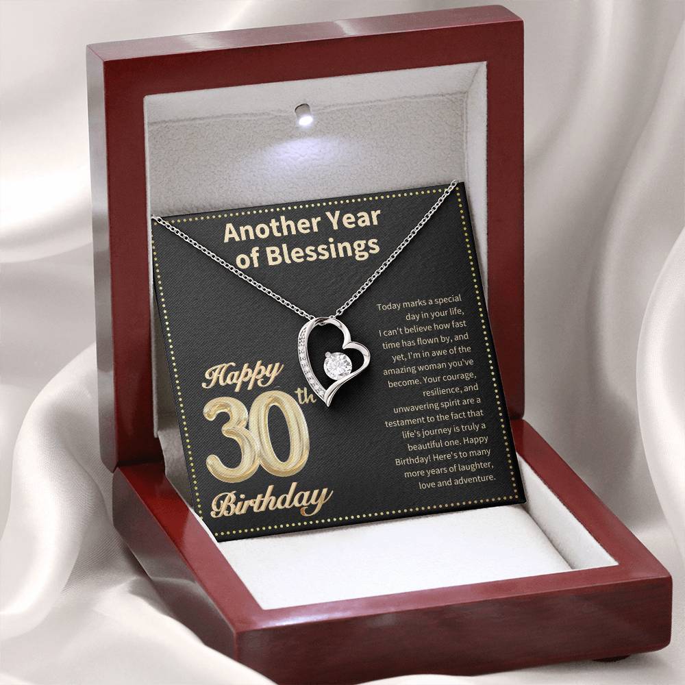 JGF Jewelry Gifts for Family Happy 30th Birthday Card for Women