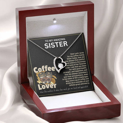 JGF Jewelry Gifts for Family I Love You Coffee Lover Sister Necklace from Brother