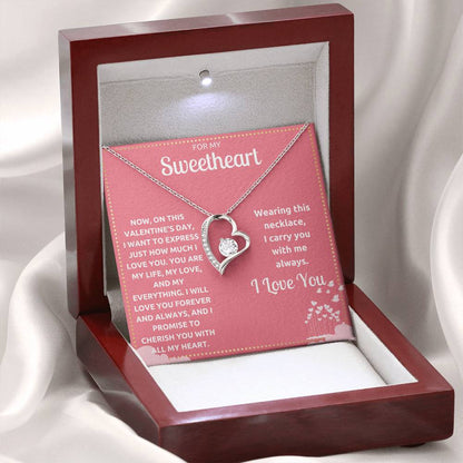 JGF Jewelry Gifts for Family Single Simple Heart Necklace For Girlfriend