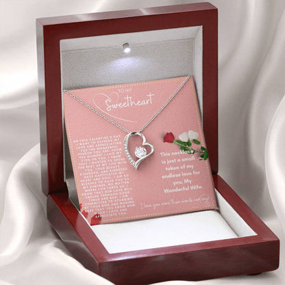 JGF Jewelry Gifts for Family Happy Valentine To My Wife Necklace From Husband
