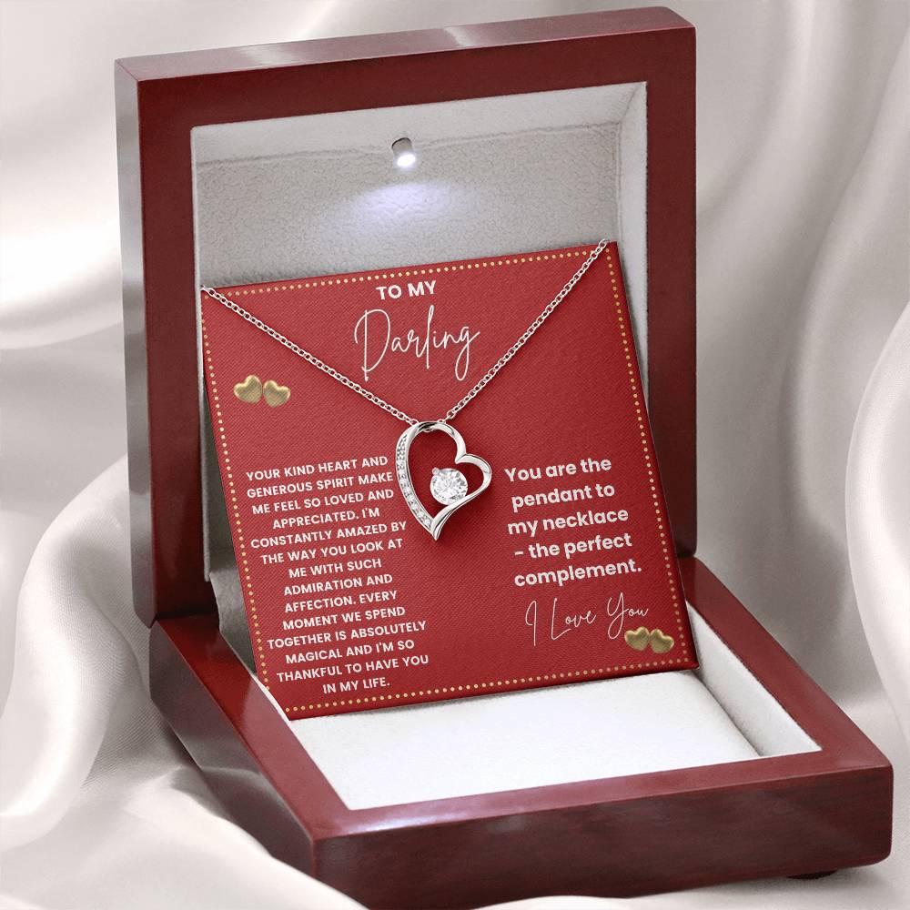 JGF Jewelry Gifts for Family Simple Silver Heart Necklaces For Women
