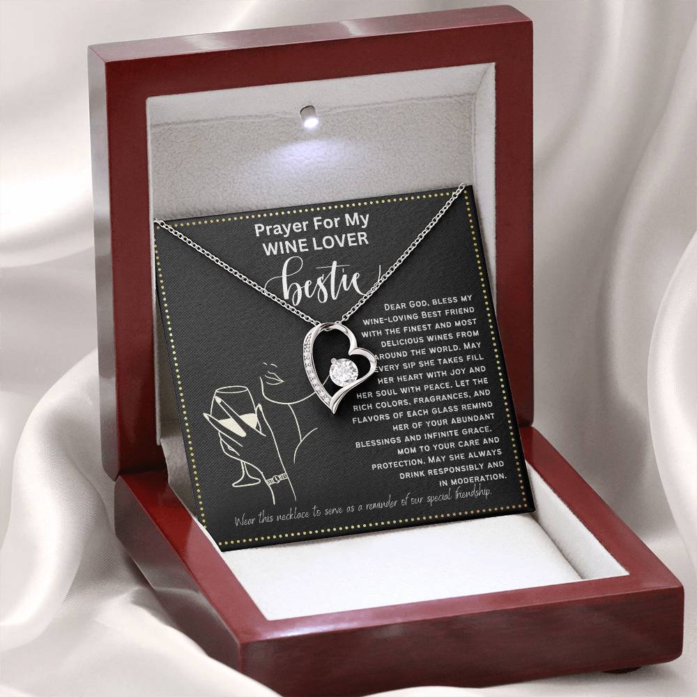 JGF Jewelry Gifts for Family I love Wine Necklace For My Wine Lover BFF Bestie Friend