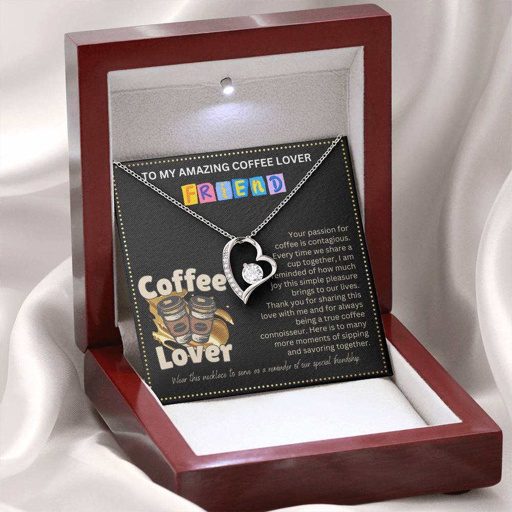 JGF Jewelry Gifts for Family Coffee Lover Friend Who Has Everything Friendship Heart Necklace