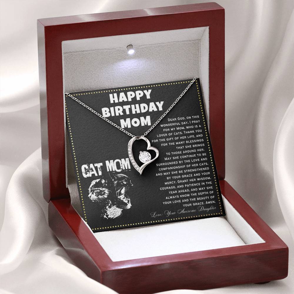 JGF Jewelry Gifts for Family Cat Lover Mom Happy Birthday Necklace Gifts