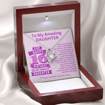 JGF Jewelry Gifts for Family Sweet 16 Birthday Card Gifts for Sixteen  16th To My Daughter