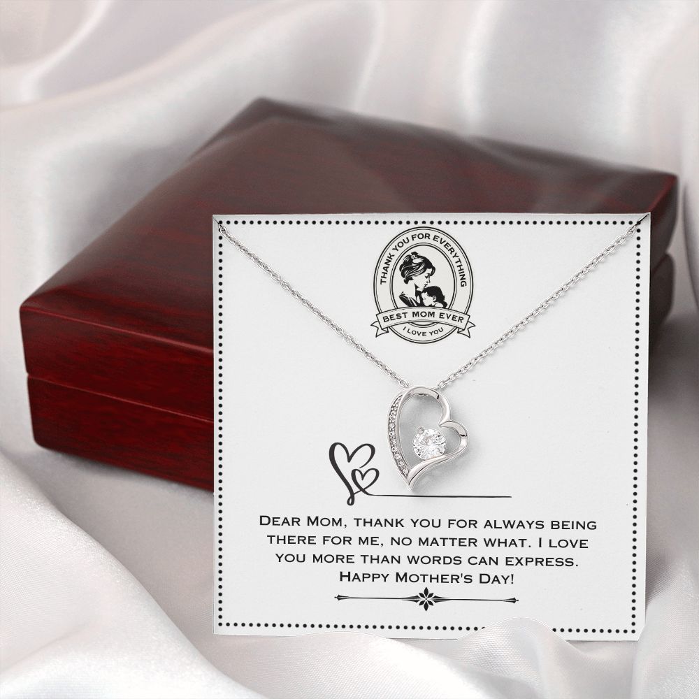 JGF Jewelry Gifts for Family - Heart Pendant Necklace with Crystal Zircon Jewelry Gifts For Mothers Day