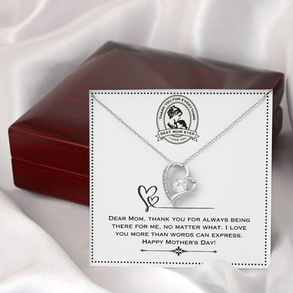 JGF Jewelry Gifts for Family - Heart Pendant Necklace with Crystal Zircon Jewelry Gifts For Mothers Day