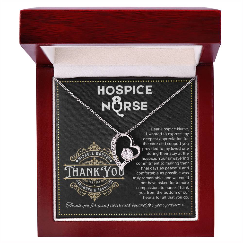 JGF Jewelry Gifts for Family Sterling Silver Heart Choker Necklaces for Women Hospice Nurse