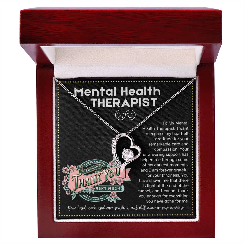 JGF Jewelry Gifts for Family Thank You Gifts For Therapists Mental Health Heart Necklace