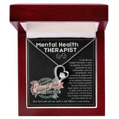 JGF Jewelry Gifts for Family Thank You Gifts For Therapists Mental Health Heart Necklace