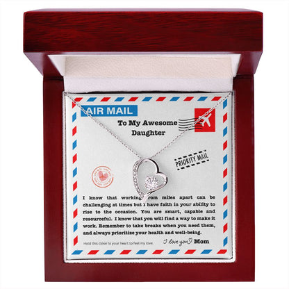 JGF Jewelry Gifts for Family |Send A Happy Birthday Gifts To Adult Daughter | Sterling Silver Open Heart Charm Necklace for Women