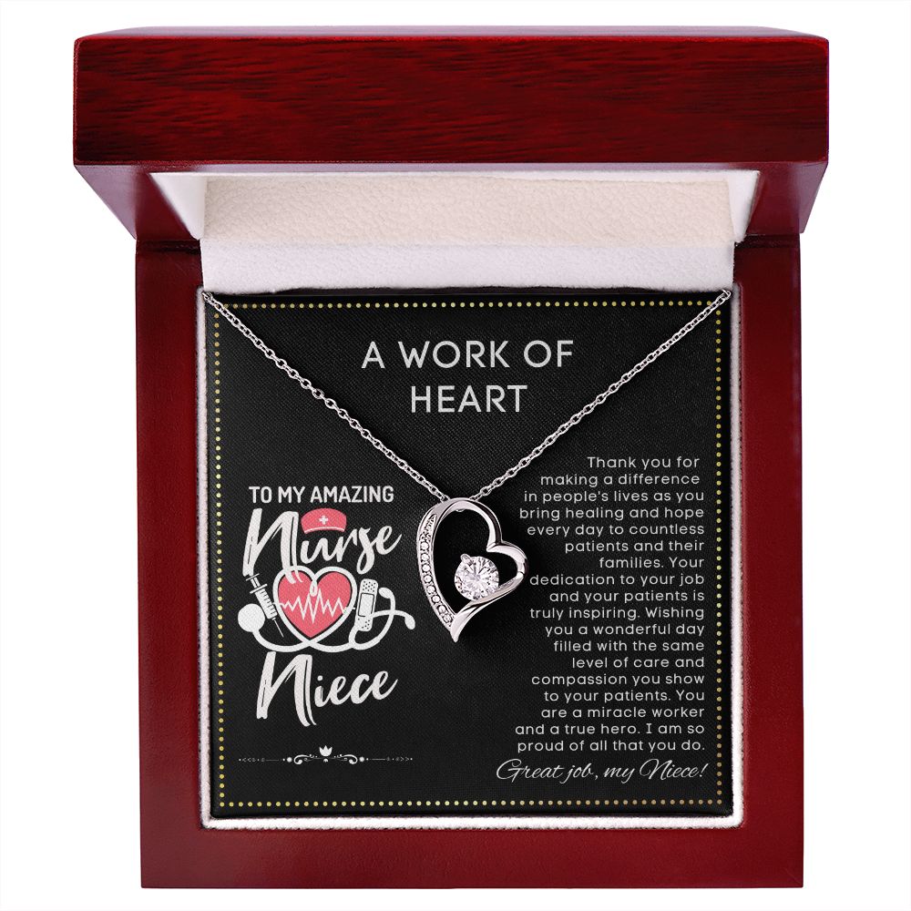 JGF Jewelry Gifts for Family | My Favorite Nurse Calls Me Niece | Nurse Practitioner Graduation Necklace Gift