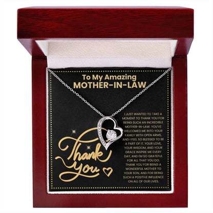 JGF Jewelry Gifts for Family Heart Necklace To My Amazing Mother In Law