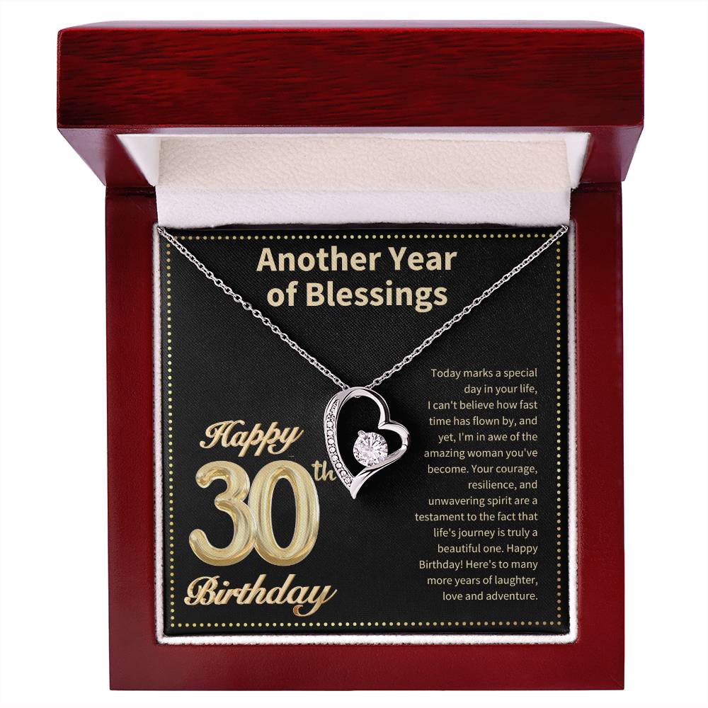 JGF Jewelry Gifts for Family Happy 30th Birthday Card for Women