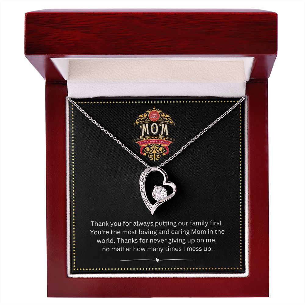 JGF Jewelry Gifts for Family | Sterling Silver/Gold Over Sterling Silver Heart Pendant Necklace with Funny Birthday Card